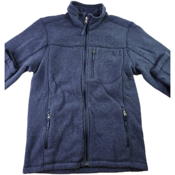 The North Face Long Sleeve Full-Zip Sweater Jacket Blue Boy's Size Large - Picture 2 of 6